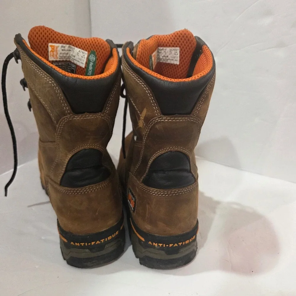 Timberland PRO Boondock 8 Inch Composite Toe Waterproof Work Boots Brown Mens 8M - Picture 11 of 12